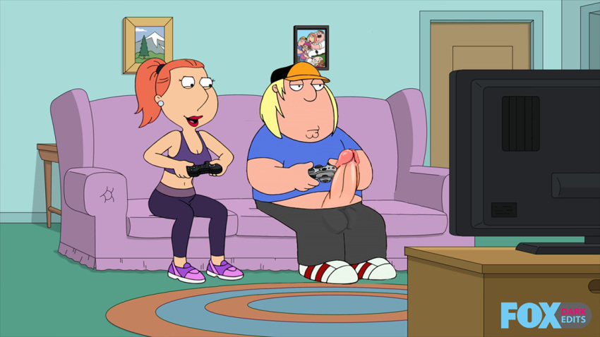 big_penis chris_griffin family_guy incest lois_griffin playing_video_games