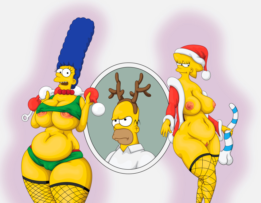 20th_century_fox anal_beads belly big_ass big_breasts bynshy chubby homer_simpson lisa_simpson marge_simpson the_simpsons