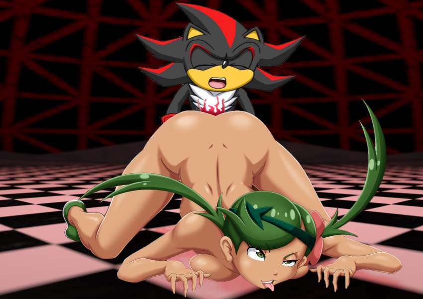 1girl ahe_gao ahegao ass_up black_fur blood breast_press breast_squeeze chess creatures_(company) dark-skinned_female edit erinaceinae erinaceinae_humanoid footwear furry game_freak green_eyes green_hair heart-shaped_pupils hedgehog humans_of_pokemon jack-o_pose mallow mallow_(pokemon) mao_(pokemon) multicolored_fur nintendo orgasm orgasm_face pokemon pokemon_(anime) pokemon_(game) pokemon_sm pokemon_sun_&amp;_moon pokepornlive ponytail porkyman red_eyes sega shadow_the_hedgehog sonic_(series) sonic_the_hedgehog_(series) spiked_hair trial_captain video_game_character video_game_franchise