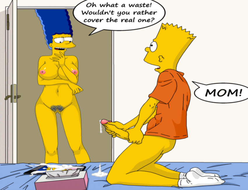 bart_simpson marge_simpson mother's_duty mother_and_son the_simpsons