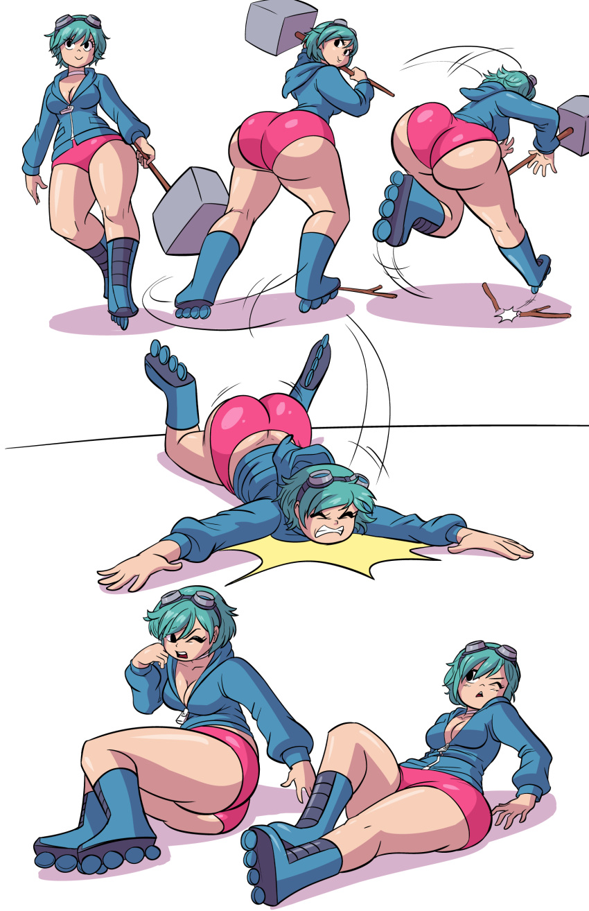 ass axel-rosered big_ass big_breasts breasts cleavage dat_ass female funny hammer ramona_flowers scott_pilgrim scott_pilgrim_vs_the_world solo weapon