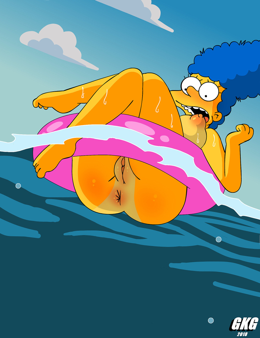 anus ass breasts gkg marge_simpson nipples no_panties shaved_pussy the_simpsons thighs