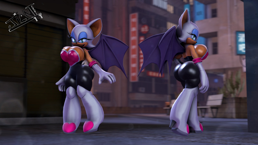 3d anthro ass big_ass big_breasts breasts huge_ass huge_breasts looking_at_viewer massive_breasts rouge_the_bat sega sonic_the_hedgehog_(series) tagme