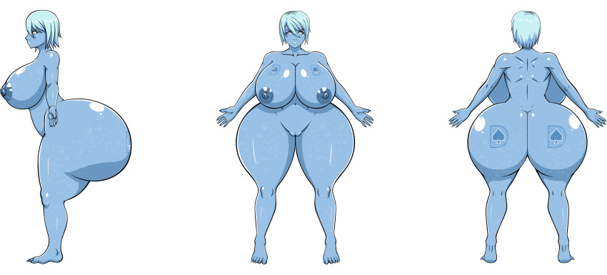 ale-mangekyo ale-mangekyo_(artist) areolae ass big_ass big_breasts breasts commission dat_ass elemental elemental_humanoid female humandoid kairi kingdom_hearts nipples nude pussy queen_of_spades solo tattoo water water_elemental water_elemental_humanoid water_humanoid