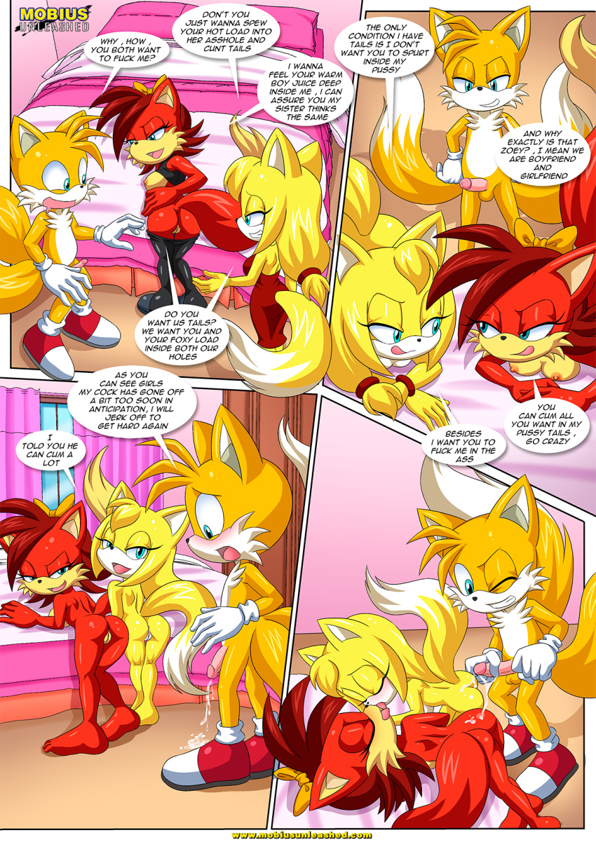 a_cock_among_siblings archie_comics bbmbbf breasts cum_on_ass fiona_fox implied_incest incest miles_"tails"_prower mobius_unleashed palcomix penis sega sonic_(series) sonic_boom sonic_the_hedgehog_(series) zooey_the_fox