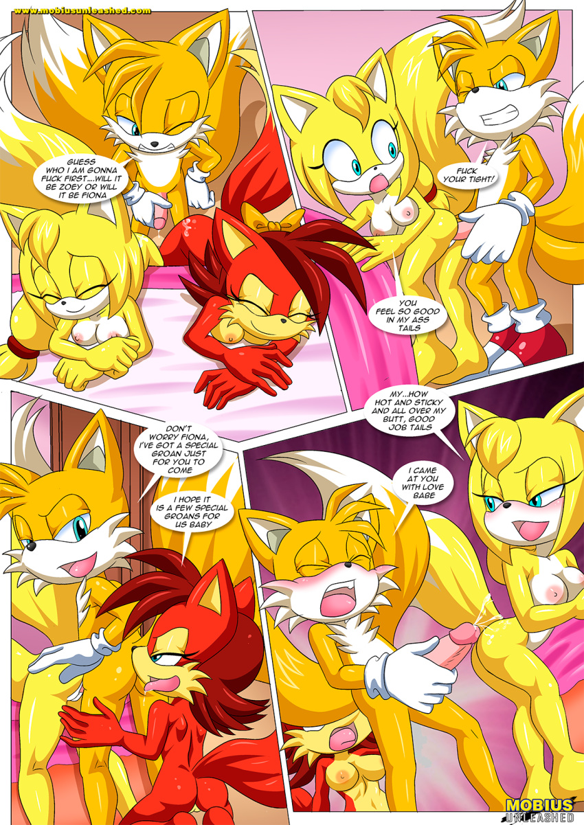 a_cock_among_siblings archie_comics bbmbbf breasts cum_in_ass fiona_fox from_behind miles_"tails"_prower mobius_unleashed palcomix sega sonic_(series) sonic_boom sonic_the_hedgehog_(series) zooey_the_fox