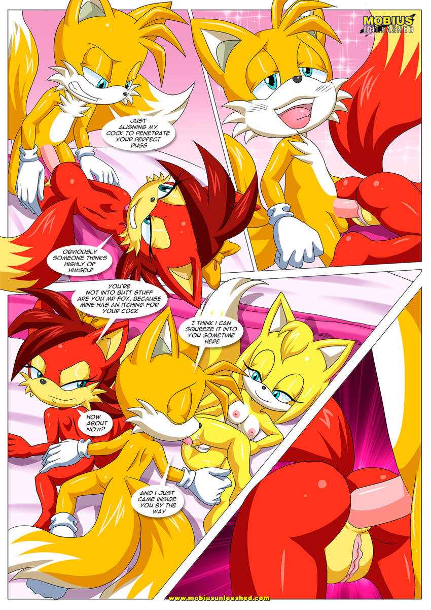 a_cock_among_siblings anal anilingus archie_comics bbmbbf blush breasts doggy_position fiona_fox miles_"tails"_prower mobius_unleashed palcomix sega sonic_(series) sonic_boom sonic_the_hedgehog_(series) zooey_the_fox