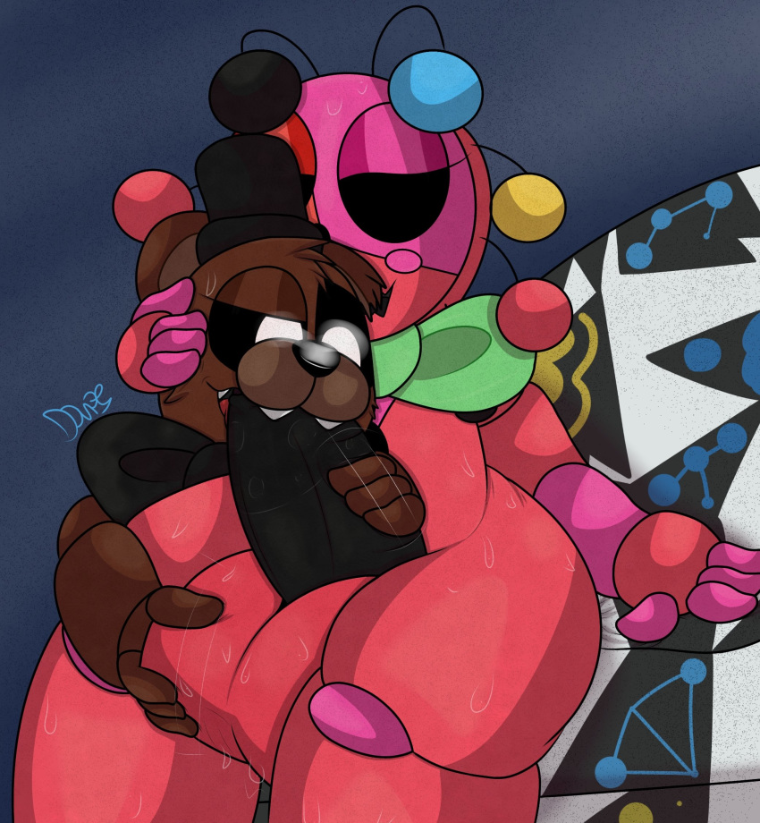 2boys anthro anthrofied autismrn balls bear big_balls big_penis black_penis black_sclera bow_tie bowtie brown_body brown_fur digital_media_(artwork) duo erection eyelashes five_nights_at_freddy's five_nights_at_freddy's_4 freddles_(fnaf) fur furry genitals grabbing_balls half-closed_eyes humanoid_penis legs male/male male_only naked nude open_mouth original_character penis plushtrapboyuwu red_skin saliva saliva_on_penis saliva_on_tongue simple_background smile sweat sweaty sweaty_balls sweaty_thighs teeth testicles thick_balls thick_penis thick_thighs thighhighs thighs tongue tongue_out top_hat ursid video_games wet wide_hips yaoi