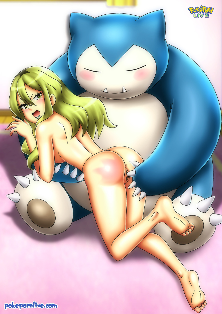 1_girl 1girl ambiguous_gender ass bbmbbf character_request delinquent female female_human fingering fingering_pussy human human/pokemon interspecies long_hair nintendo nude palcomix pokemon pokephilia pokepornlive pussy snorlax