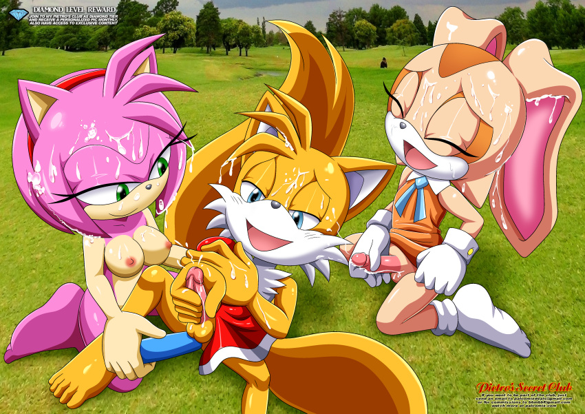 amy_rose bbmbbf cream_the_rabbit cum_on_face cum_on_upper_body full_body jerking_off miles_"tails"_prower mobius_unleashed palcomix pietro's_secret_club roleplay sega sonic_(series) sonic_the_hedgehog_(series)