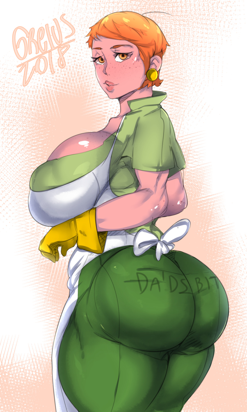 dexter's_laboratory dexter's_mom gloves huge_ass huge_breasts looking_at_viewer thighs