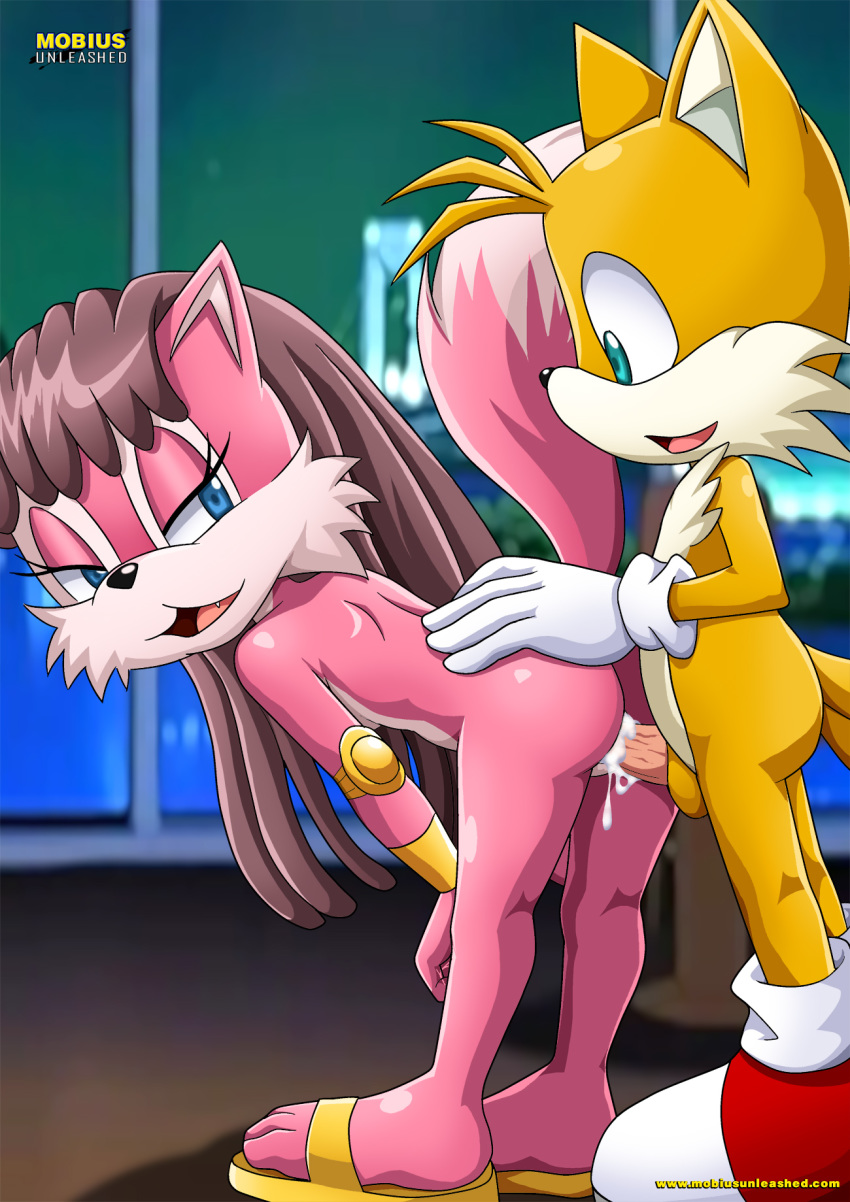 archie_comics bbmbbf cum cum_in_pussy cum_inside doggy_position from_behind half-closed_eyes lyco lyco_wolf miles_"tails"_prower mobius_unleashed palcomix penis penis_in_pussy sega sex sonic_(series) sonic_the_hedgehog_(series) vaginal