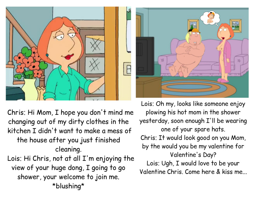 chris_griffin family_guy huge_penis incest lois_griffin mother's_duty mother_&amp;_son open_robe valentine's_day