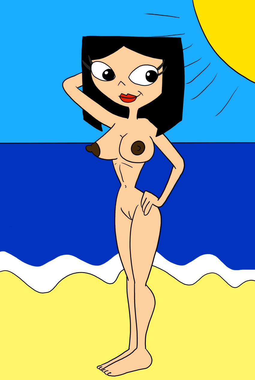 1girl disney isabella_garcia-shapiro matiriani28 nipples nude phineas_and_ferb pussy sexy