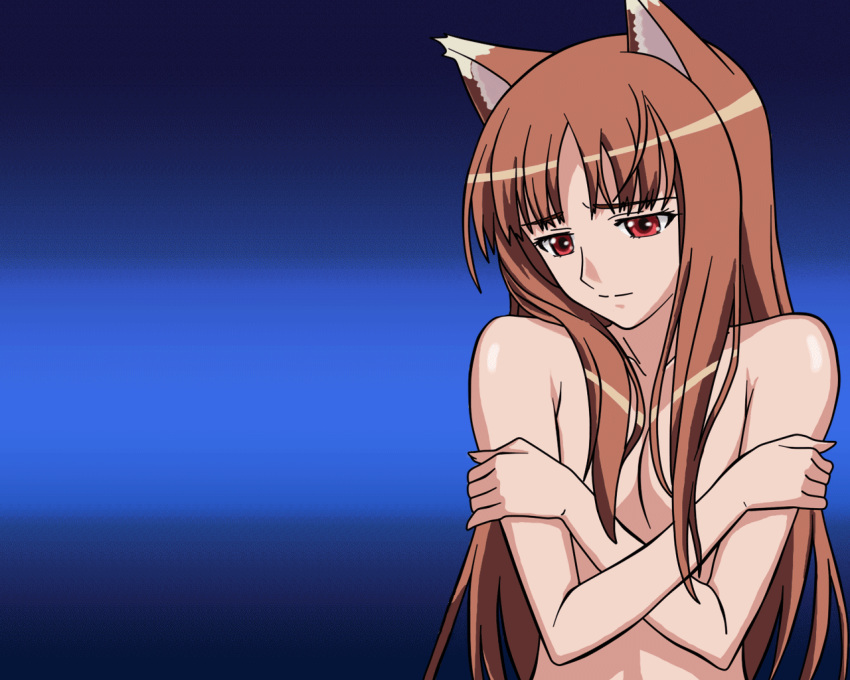 animal_ears holo horo spice_and_wolf vector vector_trace wallpaper wolf_ears