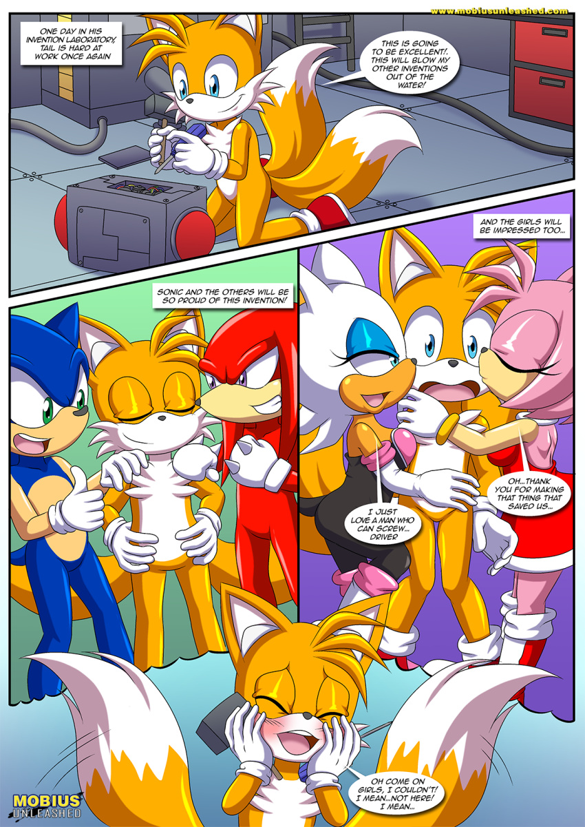 amy_rose bbmbbf comic go_fuck_yourself,_tails_(comic) knuckles_the_echidna miles_"tails"_prower mobius_unleashed palcomix rouge_the_bat sega sonic_the_hedgehog sonic_the_hedgehog_(series)