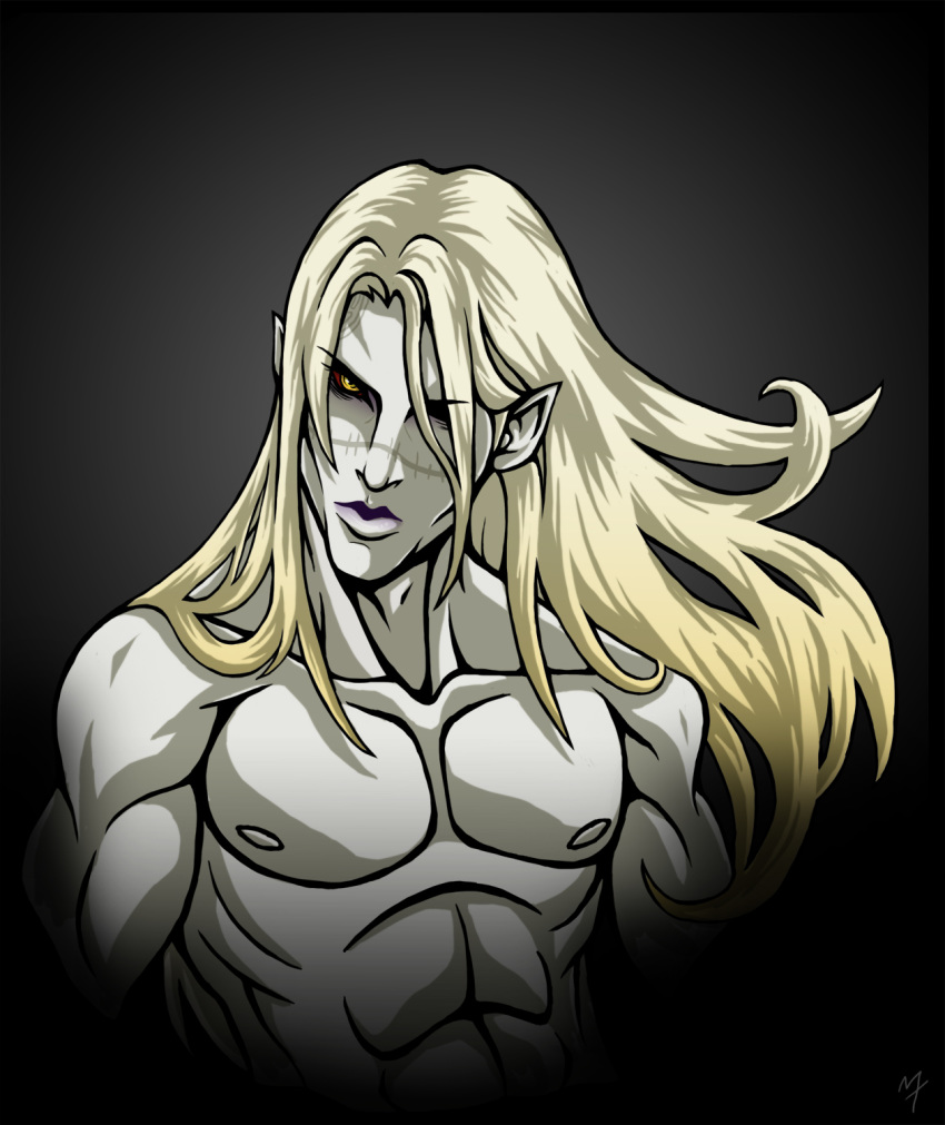 1boy dark_horse elf hellboy hellboy_2 humanoid male male_only nude prince_nuada solo yaoi