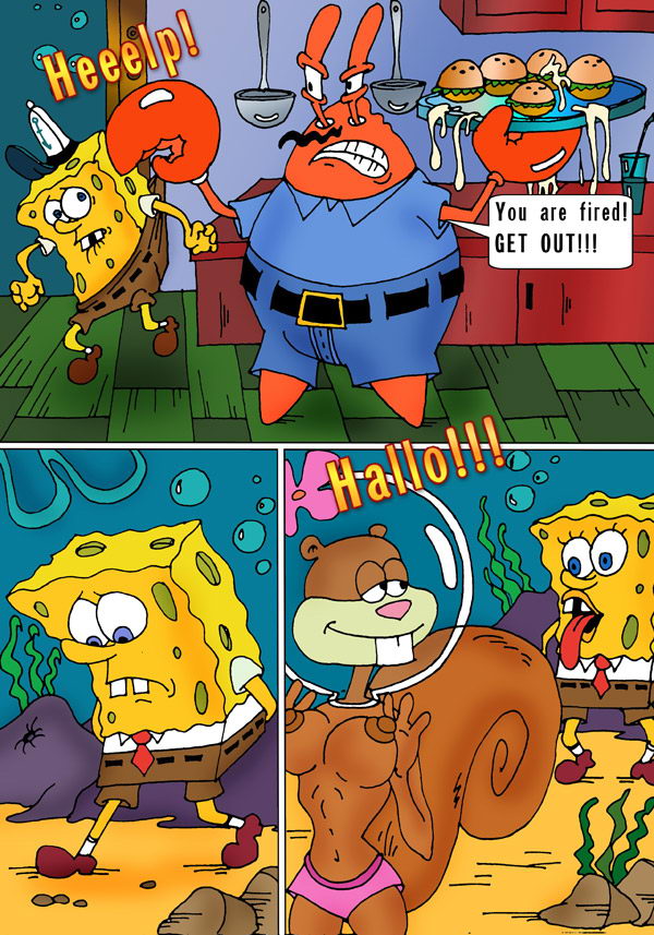 comic mr.krabs sandy_cheeks spongebob spongebob_squarepants.