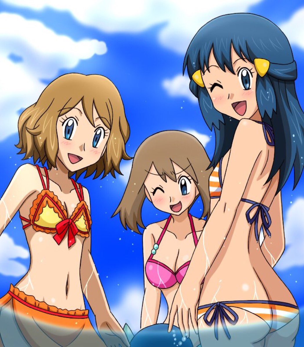 (pokemon) hikari(pokemon) long_hair looking_at_viewer may medium_breasts mu...