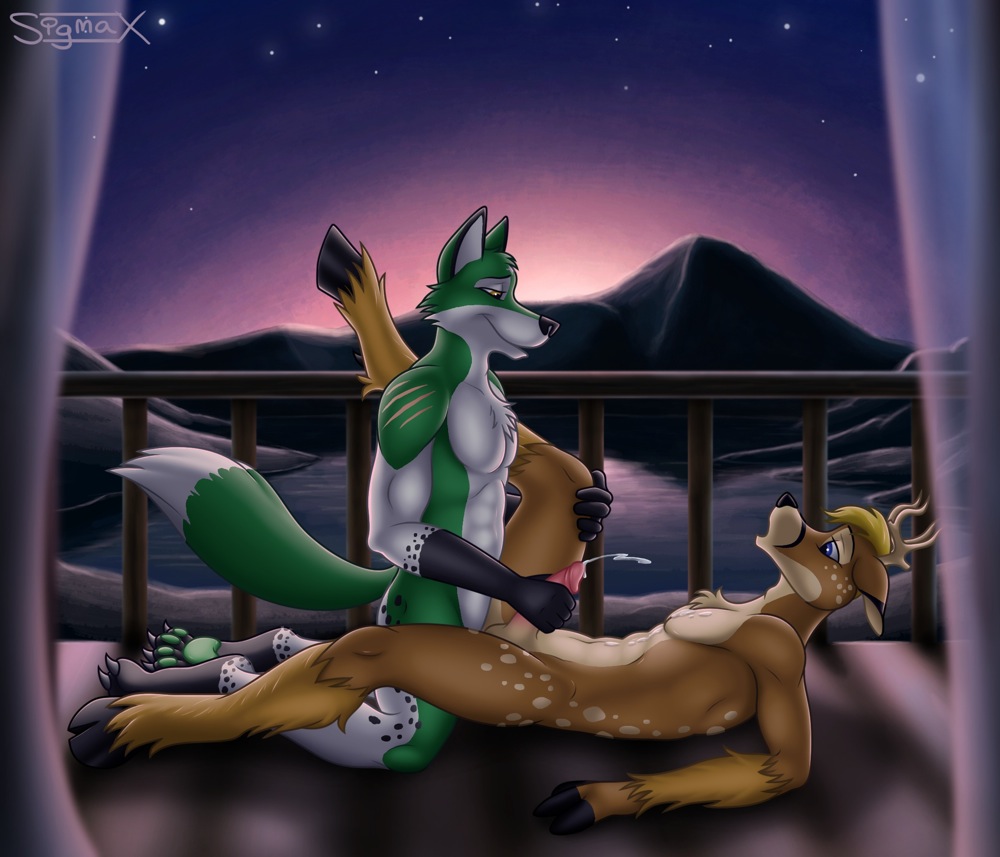 2010 anal anal_penetration canine cervine cum deer gay green male night nud...