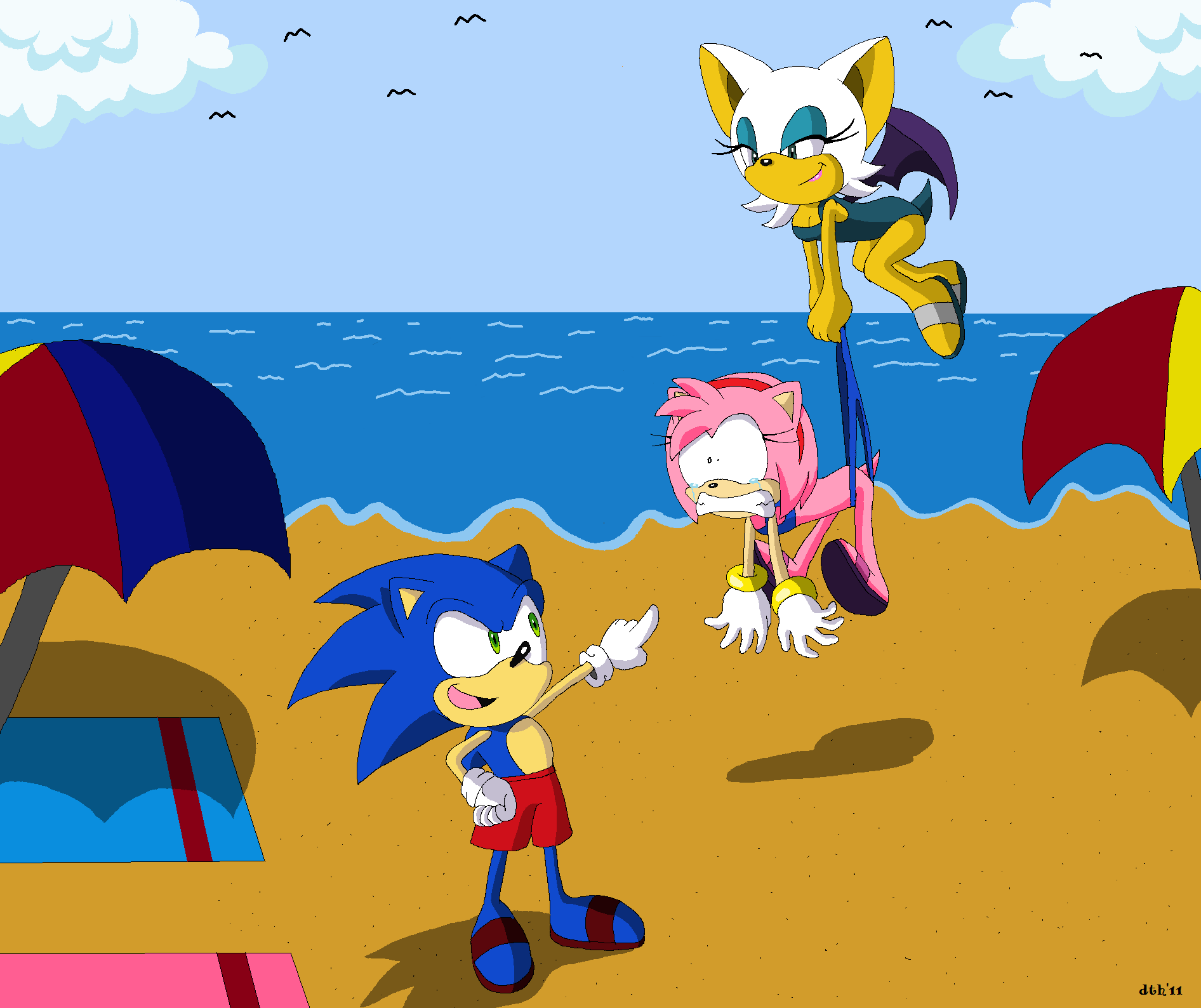 Sonic birds. Эми Роуз Wedgie. Amy Rose Beach. Эми Роуз на море купается и катается. Sonic x Chris Swimsuit.