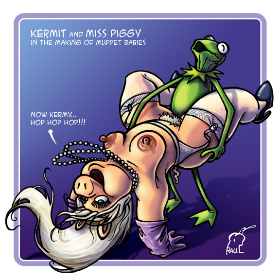 armpits frog interspecies kermit_the_frog miss_piggy muppets pig raul...