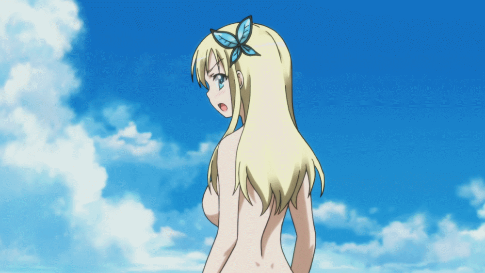 angry animated animated_gif back big_breasts bikini bikini_bottom blonde_ha...