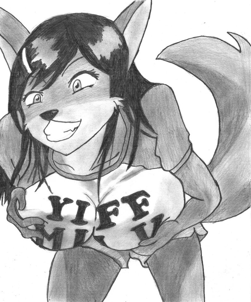 artist_request character_request fox_girl furry mega_milk monochrome parody...