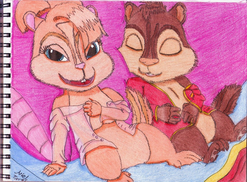 brittany_and_the_chipettes chipettes chipmunk closed_eyes furry hot sexy_fa...