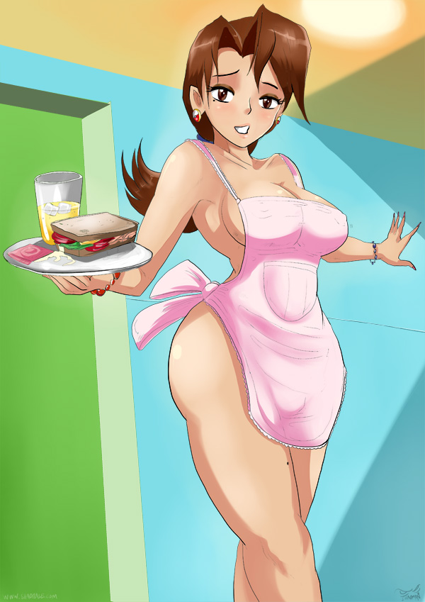 (pokemon) hentai-foundry juice lemonade looking_at_viewer milf nail_polish naked...