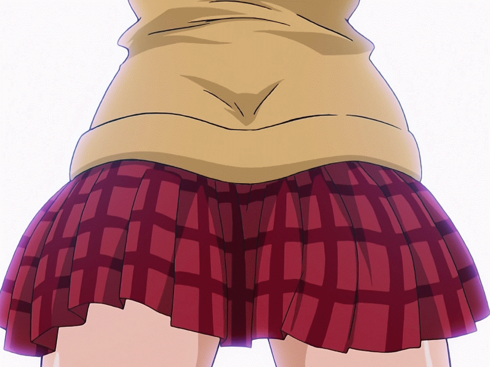 animated animated_gif ass eyecatch gif ikkitousen school_uniform skirt skir...