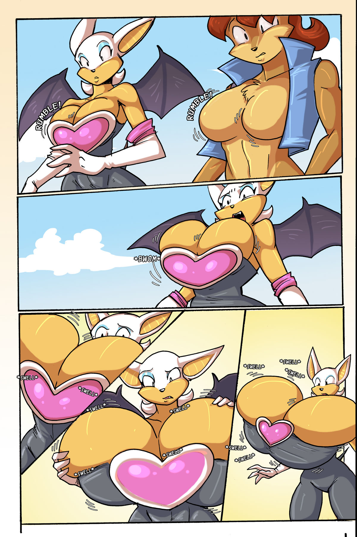 Rouge The Bat Breast Expansion.