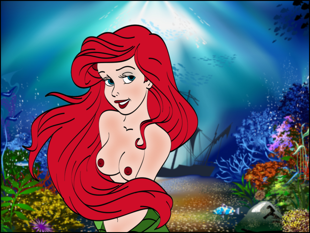 breasts col_kink disney mermaid milf nipples princess_ariel red_hair smile ...