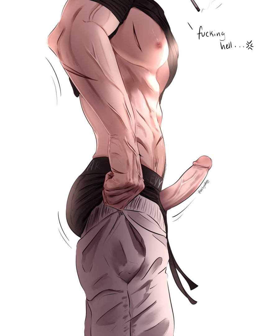 Xbooru - cigarette erection fat ass hard on jujutsu kaisen male male ...
