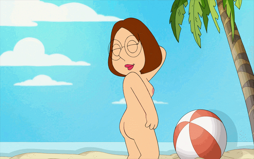 animated ass breasts brown_hair family_guy gif glasses happy indoors meg_gr...