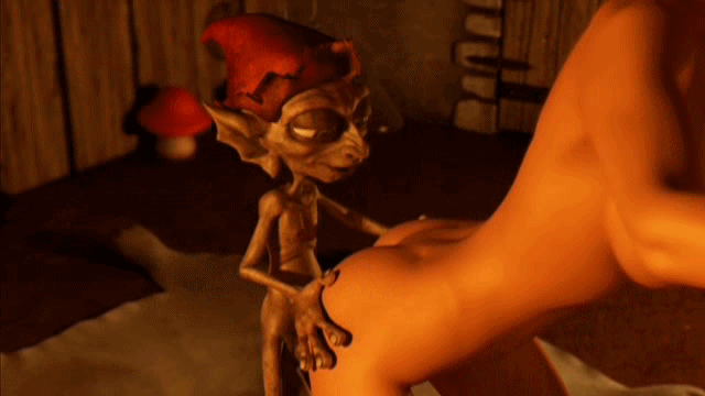 ...breasts gif goblin hands_on_ass hat headgear nude spank testicles the_pr...