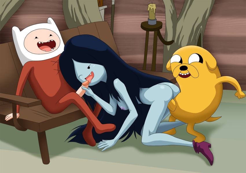 adventure_time bench breasts candle canine dog fellatio female finn_the_hum...
