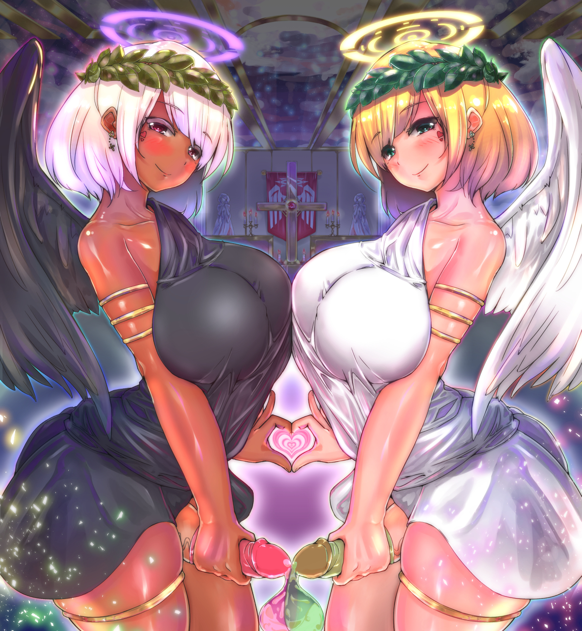 Xbooru Angel Halo Angel Wings Big Breasts Big Pe