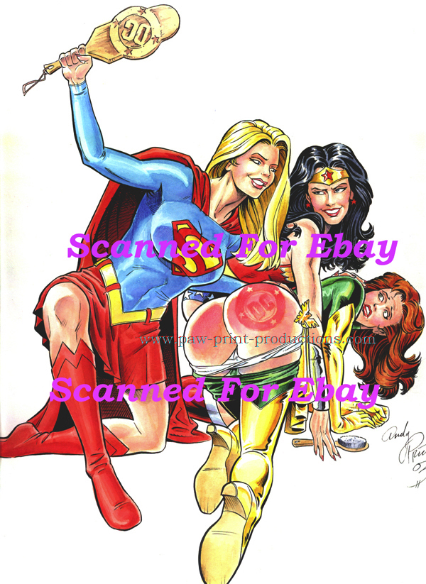 andy_price crossover dc dc_comics jean_grey marvel spank spanked spanking s...