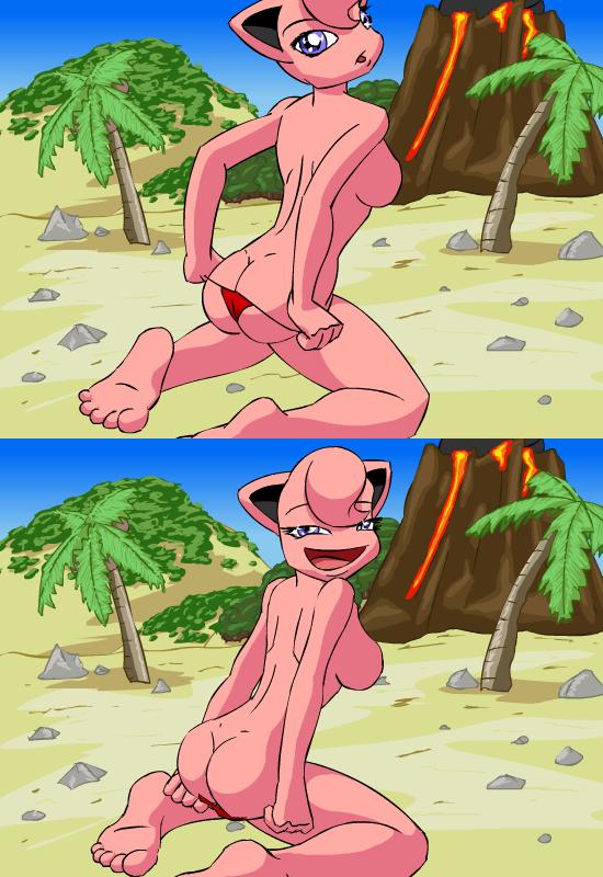 edit humanized jigglypuff panties_down pikanjo pokemon pokemorph sideboob.