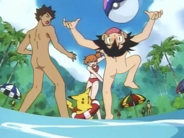 ash_ketchum ass bikini brock kasumi(pokemon) misty nude pikachu pokemon sat...