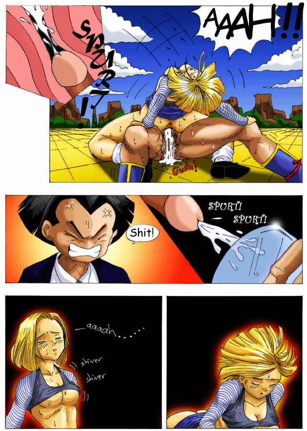 android_18 animated_gif comic cum dragon_ball_dirty_fighting insemination.