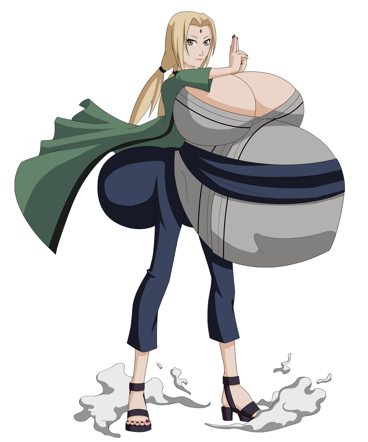 blonde_hair breast_expansion brown_eyes butt_expansion hyper_pregnancy larg...