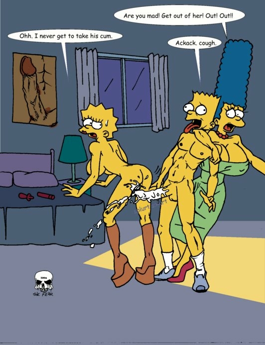 bart_simpson lisa_simpson marge_simpson the_fear the_simpsons yellow_skin.