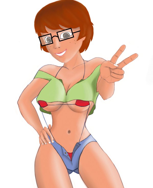 bikini glasses scooby-doo short_shorts velma_dinkley.
