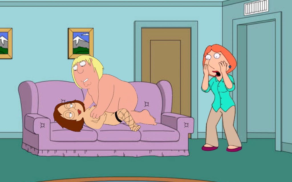 caught chris_griffin family_guy hand_on_breast incest lois_griffin medium_b...