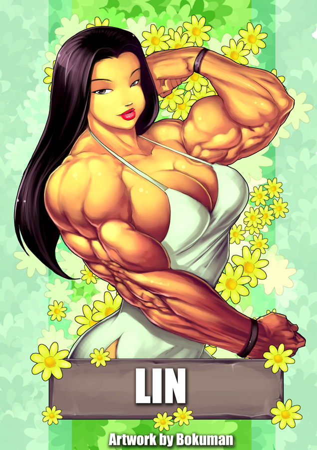 asian big_breasts bokuman breasts fbb lin_li_wong muscle muscular_female.
