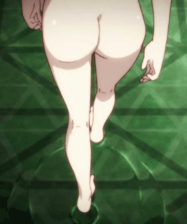 animated_gif ass ass_shake from_behind gif kneepits legs monogatari(series)...