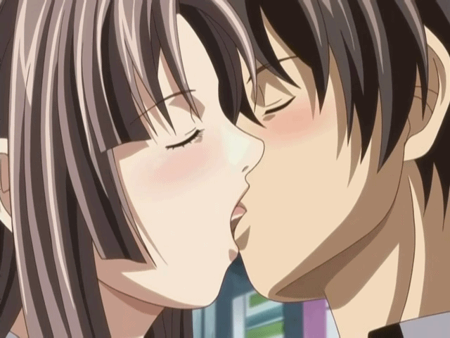...(game) closed_eyes french_kiss gif hentai incest kissing toudou_erika to...