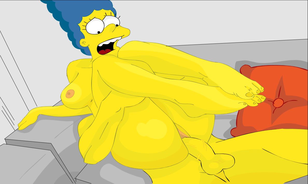 adultery blue_hair breasts cartoon couch marge_simpson sex the_simpsons unk...